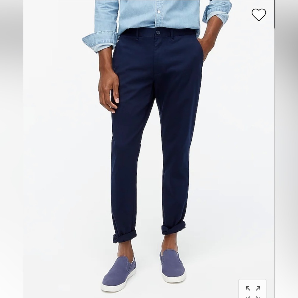 J. Crew Factory Athletic slim fit khaki pant AZ844 Navy 36/34